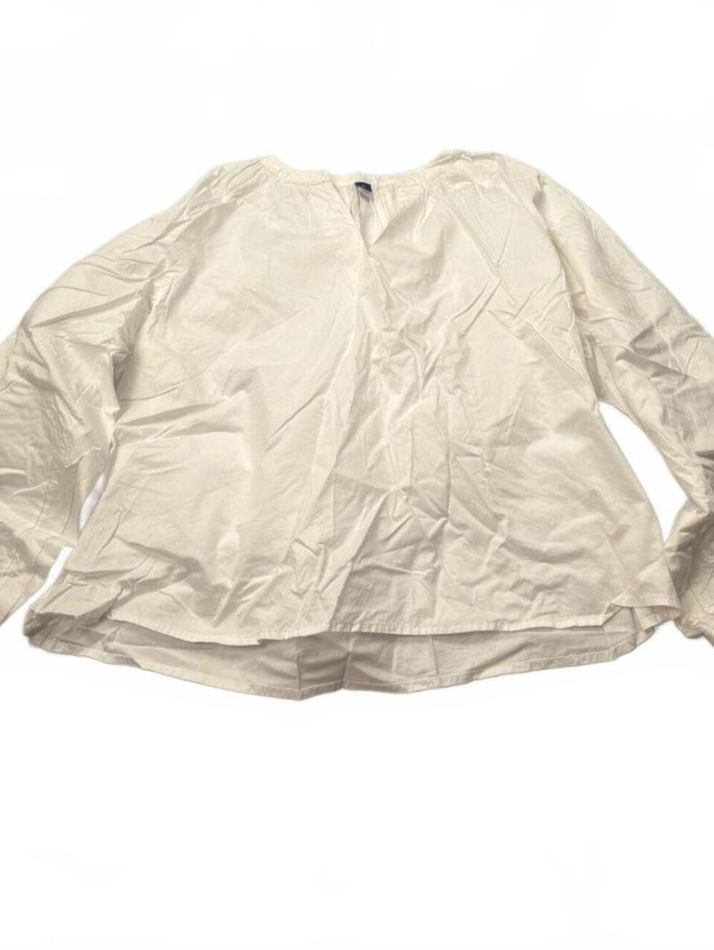 Old Navy White Blouse 2010s Minimalist Feminine - Womens M